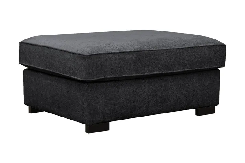 Rossita Fotpall i chenille - Svart — Scandinavian Choice