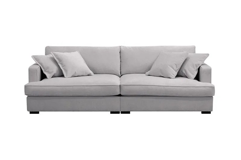 Rossita Lyx 3-sits Extra djup Soffa i Chenille - Grå — Scandinavian Choice
