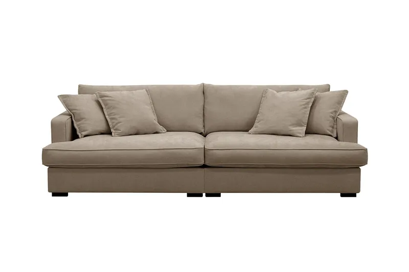 Rossita Lyx 3-sits Extra djup Soffa i Tyg - Brun — Scandinavian Choice