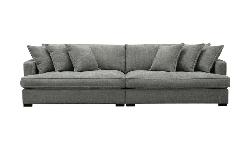 Rossita Lyx 4-sits Extra djup Soffa i Chenille - Grå (Art.nr 3076183) — Scandinavian Choice