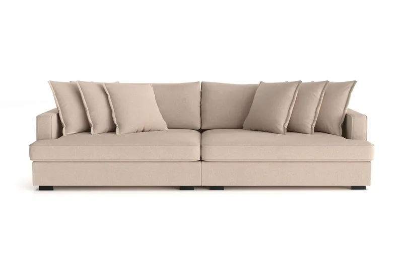 Rossita Lyx 4-sits Extra djup Soffa i Tyg - Beige — Scandinavian Choice