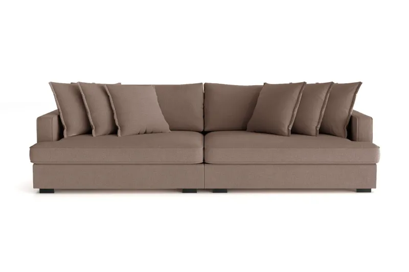 Rossita Lyx 4-sits Extra djup Soffa i Tyg - Brun — Scandinavian Choice