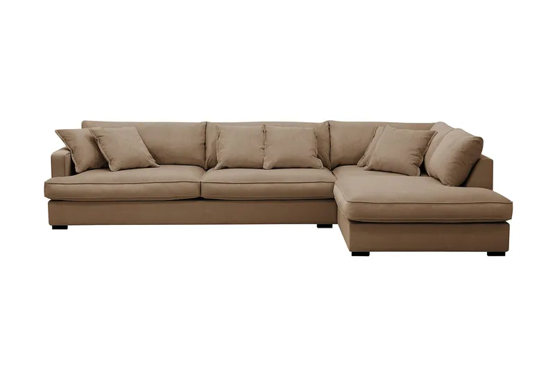 Rossita Lyx 4-sits Extra djup Soffa med Schäslong Höger - Brun Manchester (Art.nr 3108704) — Scandinavian Choice