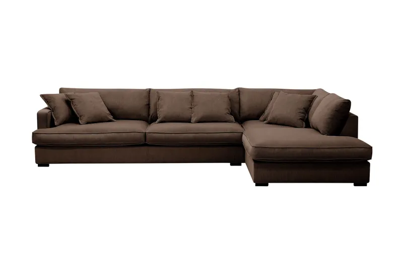 Rossita Lyx 4-sits Extra djup Soffa med Schäslong Höger - Brun Manchester (Art.nr 3108702) — Scandinavian Choice