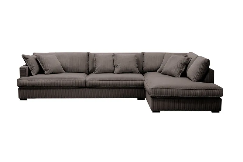 Rossita Lyx 4-sits Extra djup Soffa med Schäslong Höger - Mörkgrå Manchester — Scandinavian Choice