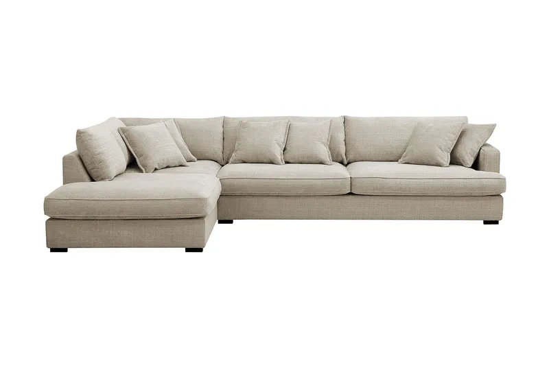 Rossita Lyx 4-sits Extra djup Soffa med Schäslong Vänster - Beige Chenille (Art.nr 3108711) — Scandinavian Choice