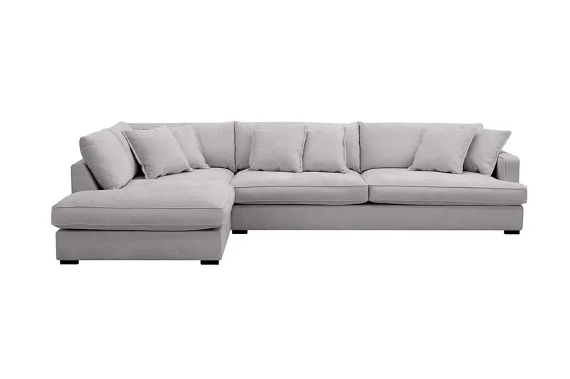 Rossita Lyx 4-sits Extra djup Soffa med Schäslong Vänster - Grå Chenille (Art.nr 3108705) — Scandinavian Choice