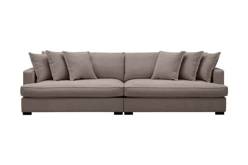 Rossita Lyx 4-sits Extra djup Tygsoffa - Brun — Scandinavian Choice
