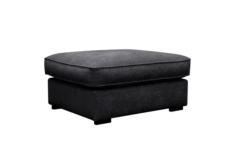 Rossita lyx Fotpall - Svart Chenille — Scandinavian Choice