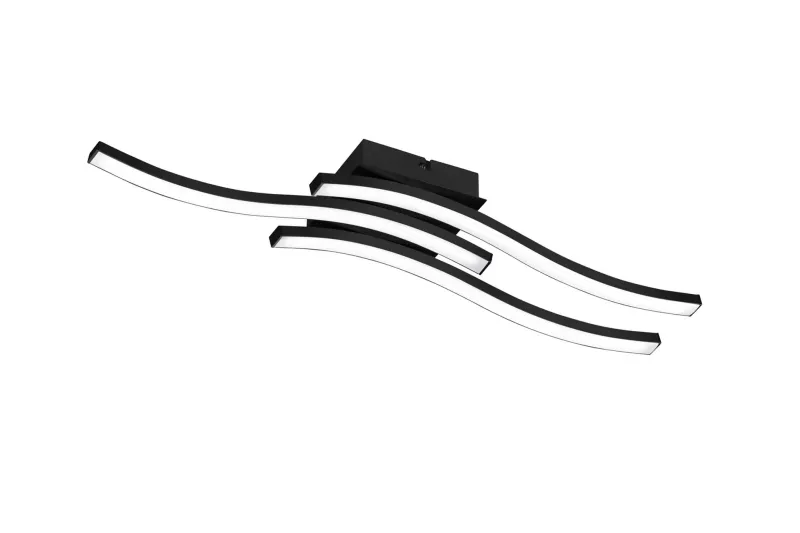 Route LED Plafond 3L mattsvart - Matt svart/Vit — Trio Lighting
