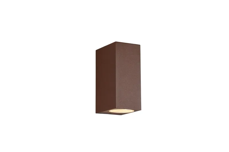 Roya Vägglampa 2xGU10 rost fyrkant - Rost — Trio Lighting