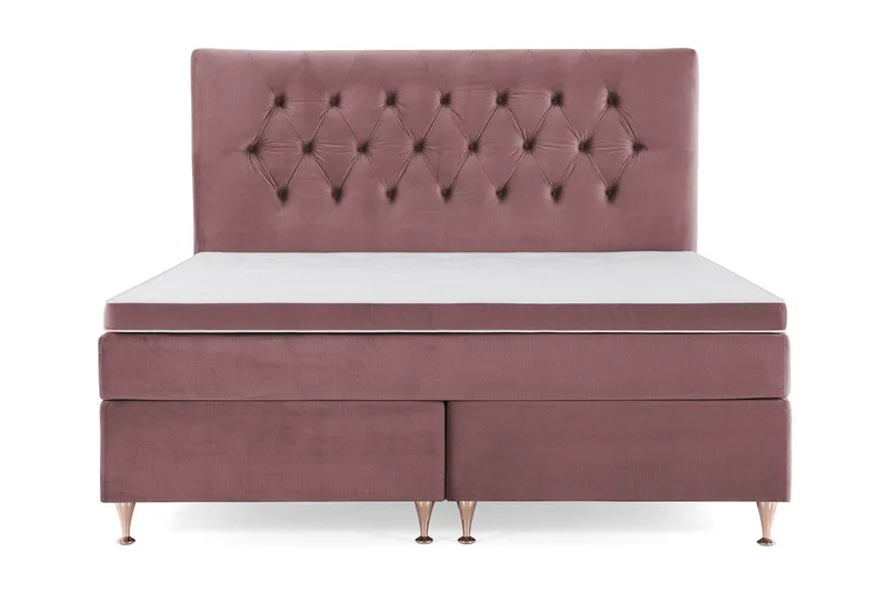 Royal Velvet Komplett Sängpaket 160x200 cm - Rosa med Låga Rosében — Rosa med Låga Rosében