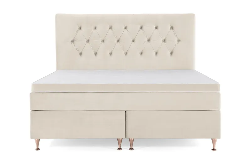 Royal Velvet Komplett Sängpaket 180x200 cm - Beige med låga rosében — Beige med låga rosében