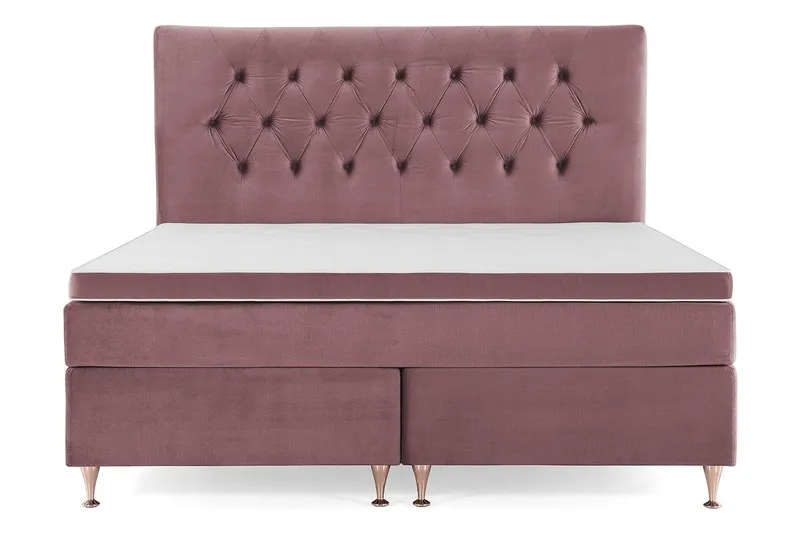 Royal Velvet Komplett Sängpaket 180x200 cm - Rosa med Låga Rosében — Rosa med Låga Rosében