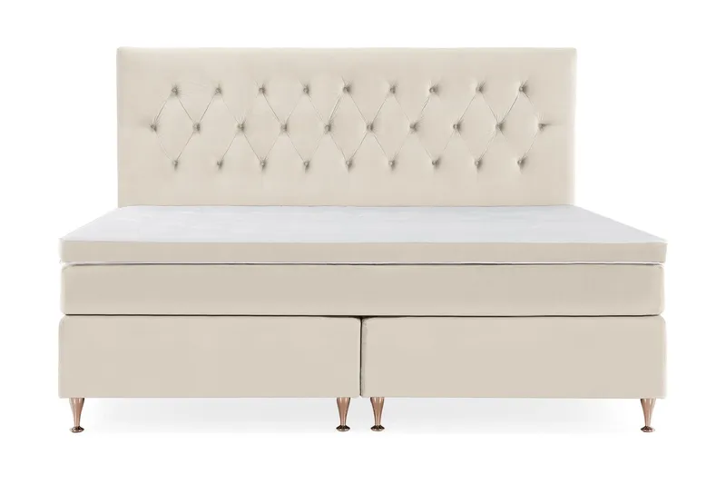 Royal Velvet Komplett Sängpaket 210x210 cm - Beige med låga rosében — Beige med låga rosében