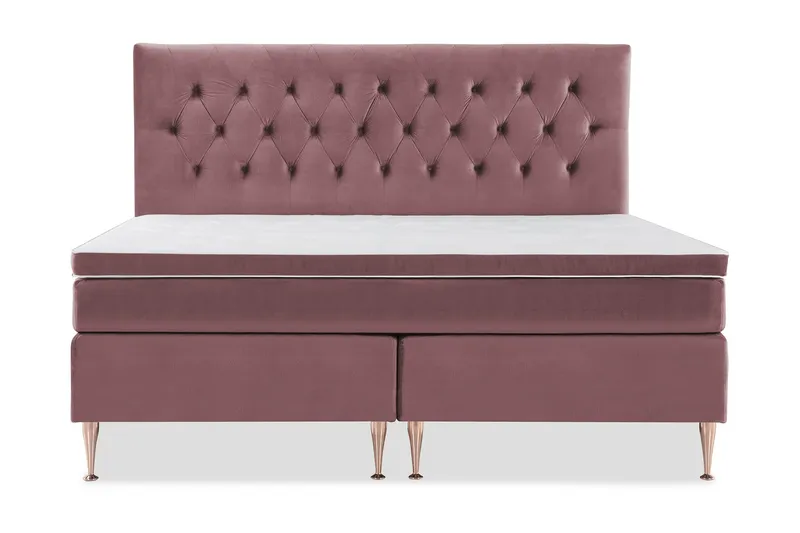 Royal Velvet Komplett Sängpaket 210x210 cm - Rosa med Höga Rosében — Rosa med Höga Rosében