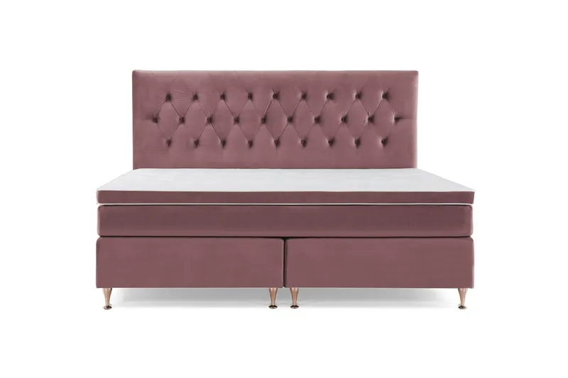 Royal Velvet Komplett Sängpaket 210x210 cm - Rosa med Låga Rosében — Rosa med Låga Rosében