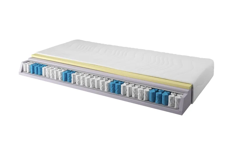 Rubin Resårmadrass 90x200 Pocket Medium/Mjuk - Vit — Bedly