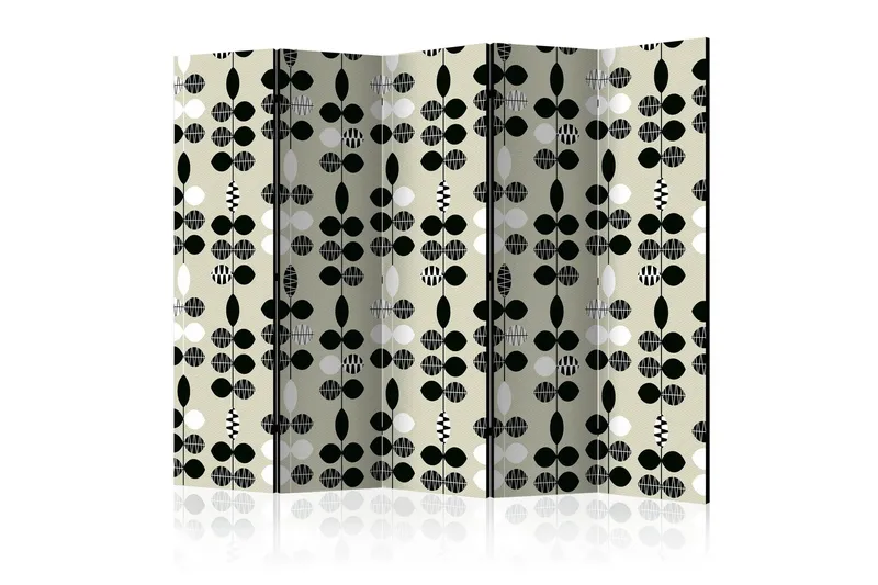 Rumsavdelare Black and White Dots II 225x172 cm - Artgeist sp. z o. o. — Artgeist sp. z o. o.