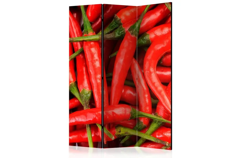Rumsavdelare Chili Pepper - Background 135x172 cm - Artgeist sp. z o. o. — Artgeist sp. z o. o.