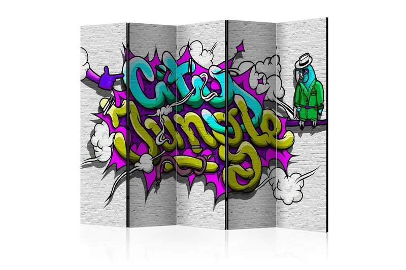 Rumsavdelare - City Jungle - graffiti II 225x172 - Artgeist sp. z o. o. — Artgeist sp. z o. o.