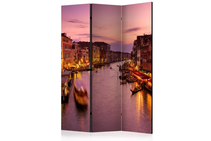 Rumsavdelare City of Lovers, Venice by Night 135x172 cm - Artgeist sp. z o. o. — Artgeist sp. z o. o.