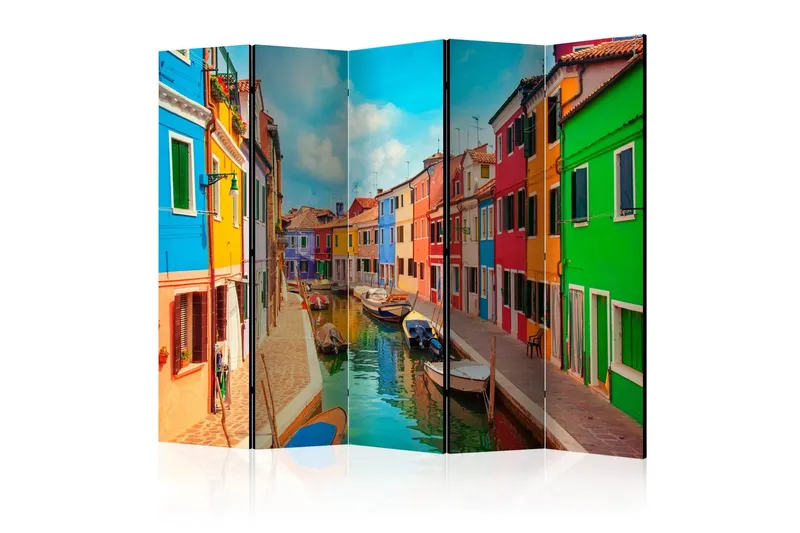 Rumsavdelare - Colorful Canal in Burano II 225x172 - Artgeist sp. z o. o. — Artgeist sp. z o. o.