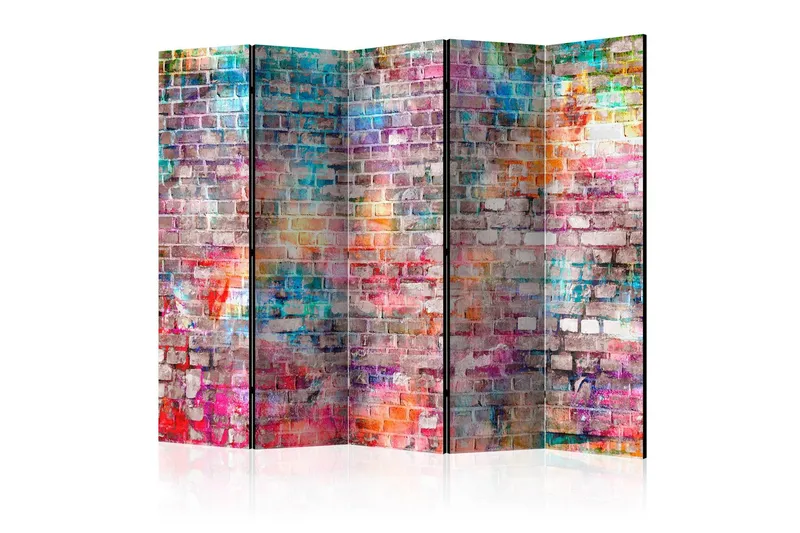 Rumsavdelare - Colourful Brick II 225x172 - Artgeist sp. z o. o. — Artgeist sp. z o. o.