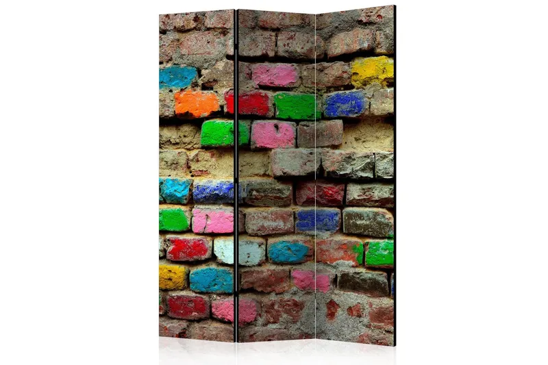 Rumsavdelare - Colourful Bricks 135x172 - Artgeist sp. z o. o. — Artgeist sp. z o. o.