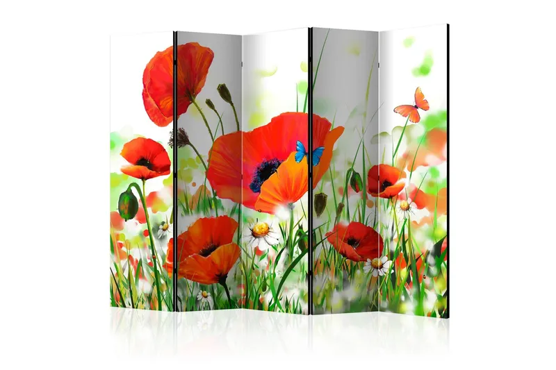 Rumsavdelare Country Poppies II 225x172 cm - Artgeist sp. z o. o. — Artgeist sp. z o. o.