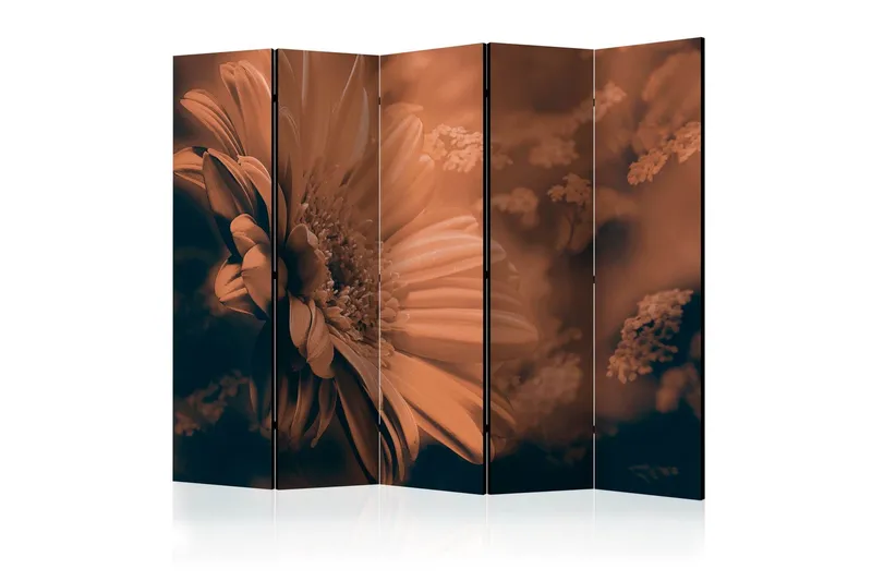 Rumsavdelare - Gerbera in bronze II 225x172 - Artgeist sp. z o. o. — Artgeist sp. z o. o.