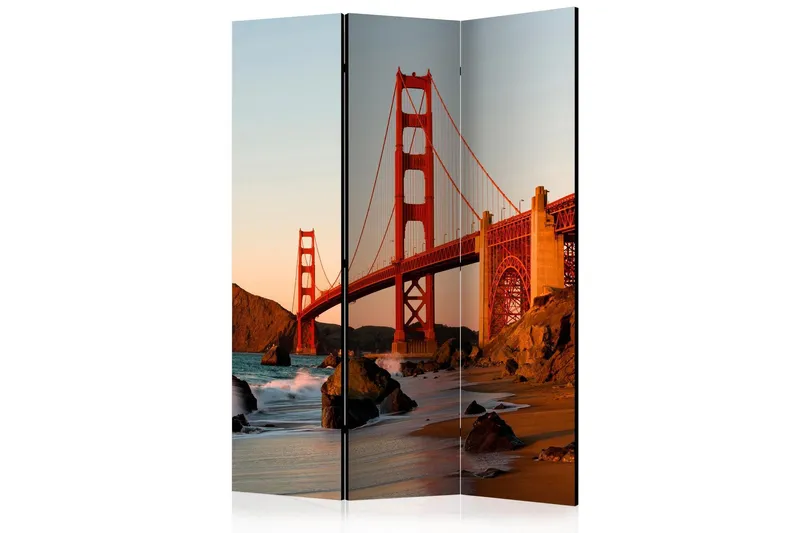 Rumsavdelare - Golden Gate Bridge - sunset 135x172 - Artgeist sp. z o. o. — Artgeist sp. z o. o.