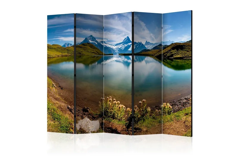 Rumsavdelare Lake with Mountain Reflection 225x172 cm - Artgeist sp. z o. o. — Artgeist sp. z o. o.
