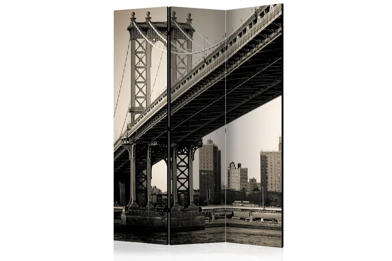Rumsavdelare - Manhattan Bridge, New York 135x172 - Artgeist sp. z o. o. — Artgeist sp. z o. o.