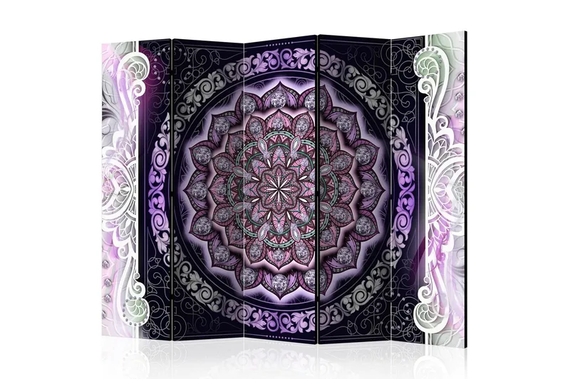 Rumsavdelare - Round Stained Glass (Violet) II 225x172 - Artgeist sp. z o. o. — Artgeist sp. z o. o.