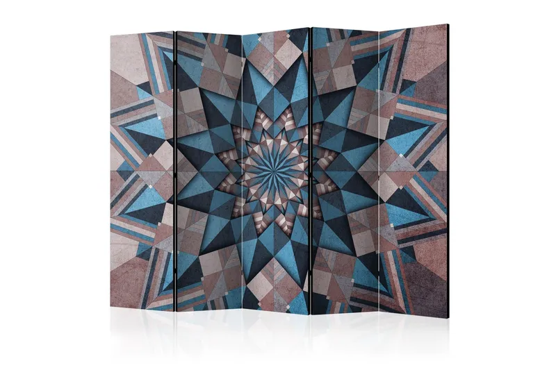 Rumsavdelare - Star Mandala (Brown and Blue) II 225x172 - Artgeist sp. z o. o. — Artgeist sp. z o. o.