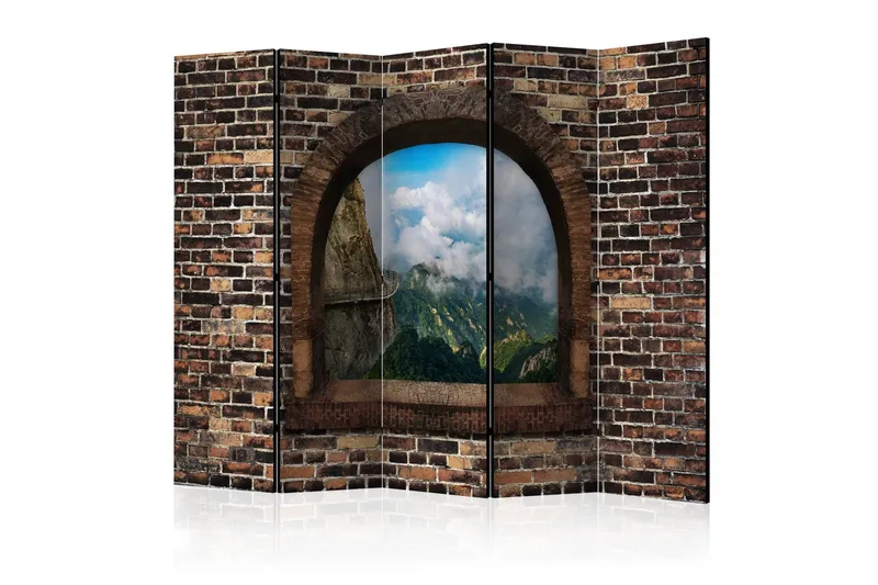Rumsavdelare - Stony Window: Mountains II 225x172 - Artgeist sp. z o. o. — Artgeist sp. z o. o.