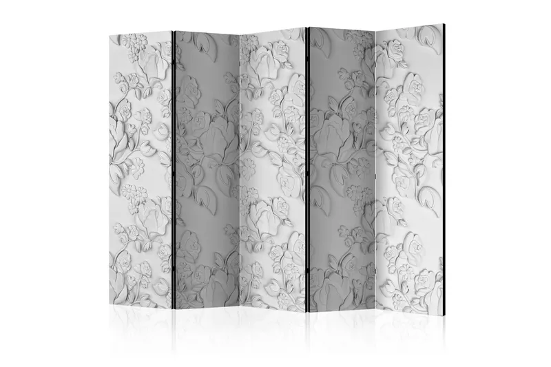 Rumsavdelare - White ornament: roses II 225x172 - Artgeist sp. z o. o. — Artgeist sp. z o. o.