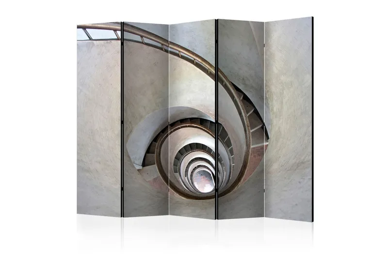 Rumsavdelare - White spiral stairs II 225x172 - Artgeist sp. z o. o. — Artgeist sp. z o. o.