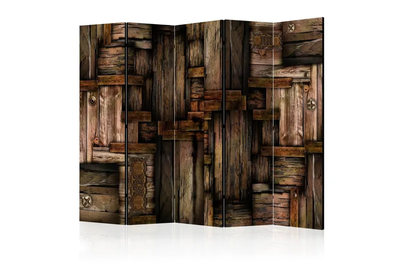 Rumsavdelare Wooden Puzzle II 225x172 cm - Artgeist sp. z o. o. — Artgeist sp. z o. o.