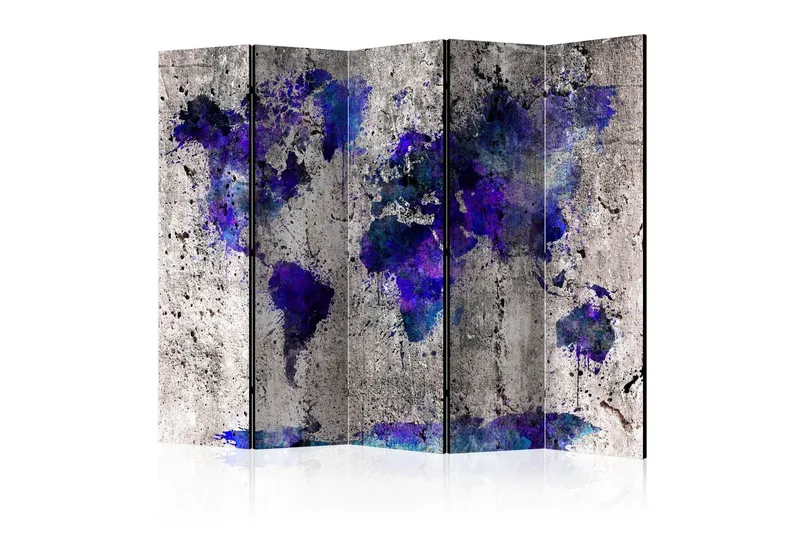 Rumsavdelare - World Map: Ink Blots II 225x172 - Artgeist sp. z o. o. — Artgeist sp. z o. o.