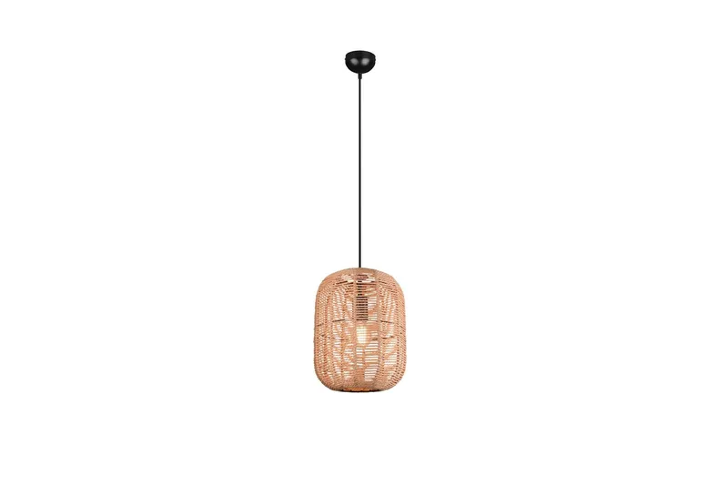 Runa Taklampa E27 35cm mattsvart/rotting - Matt svart/Natur — Trio Lighting