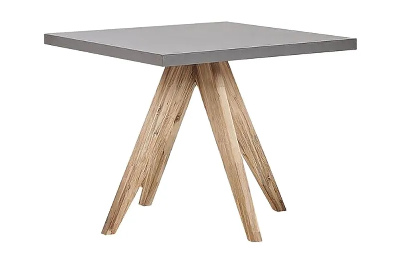 Rund Trädgårdsbord betongeffekt 90 c 90 cm OLBIA - Grå — Grå