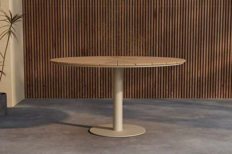 Runt matbord Croft 120 cm Utomhus - Beige — Venture Home