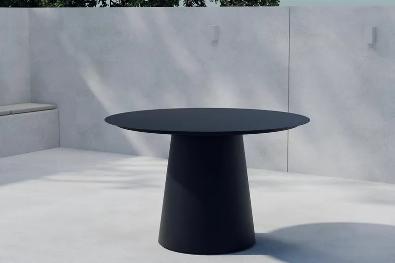 Runt matbord Lanzo 120 cm Utomhus - Svart — Venture Home