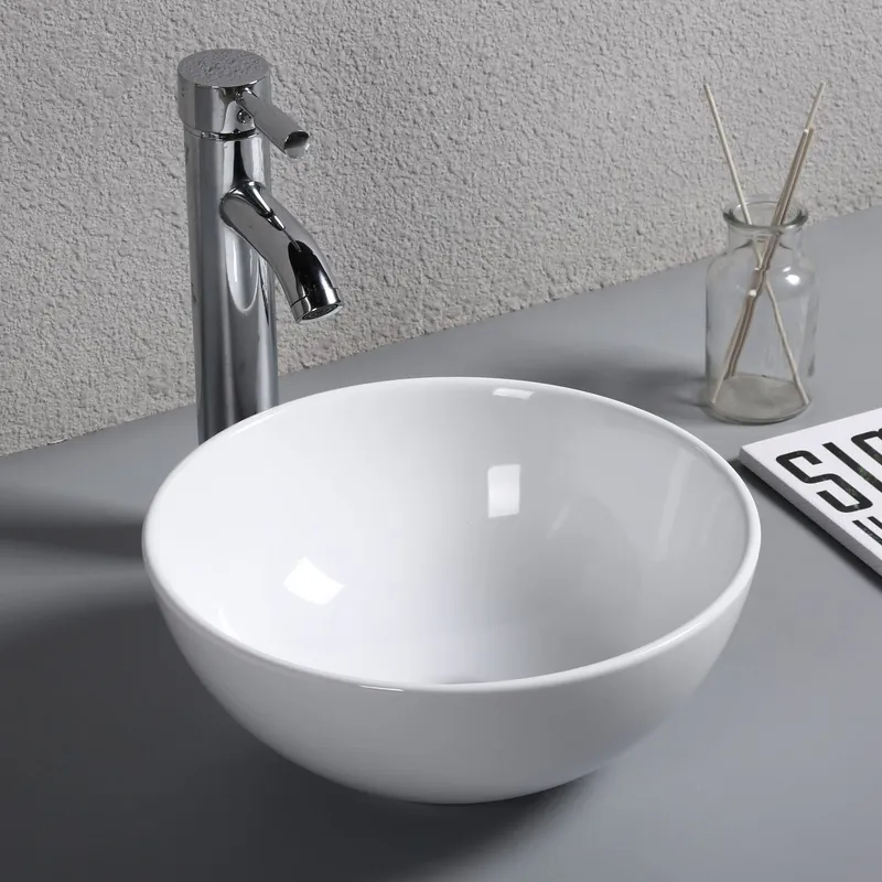 Runt tvättställ 31cm \| Skålformad design i porslin