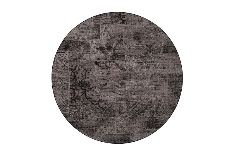Rustiikki Matta Rund 133 cm Svart - Vm Carpet — VM Carpet