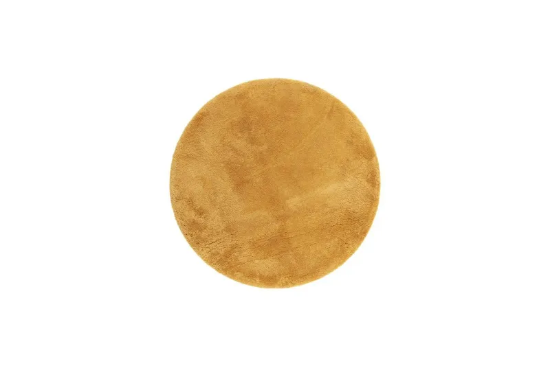 Ryamatta Royal Deluxe Rund - 160x160 cm, Yellow — KM Home
