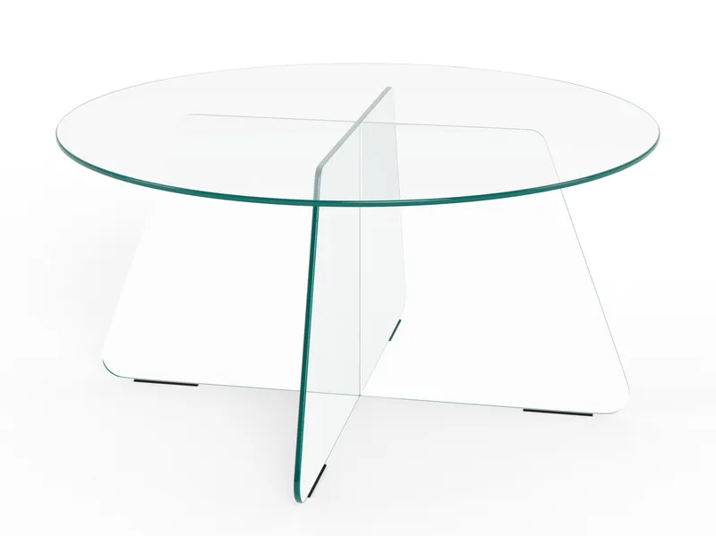 Ryvos Soffbord i Glas 80 cm Rund - Kristallklar — Kristallklar