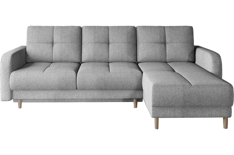 Saimon Bäddsoffa m. Divan med Förvaring 3-sits - Grå (Art.nr 1722226) — Grå